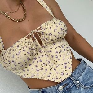 NWT PRINCESS POLLY HANNA TOP YELLOW